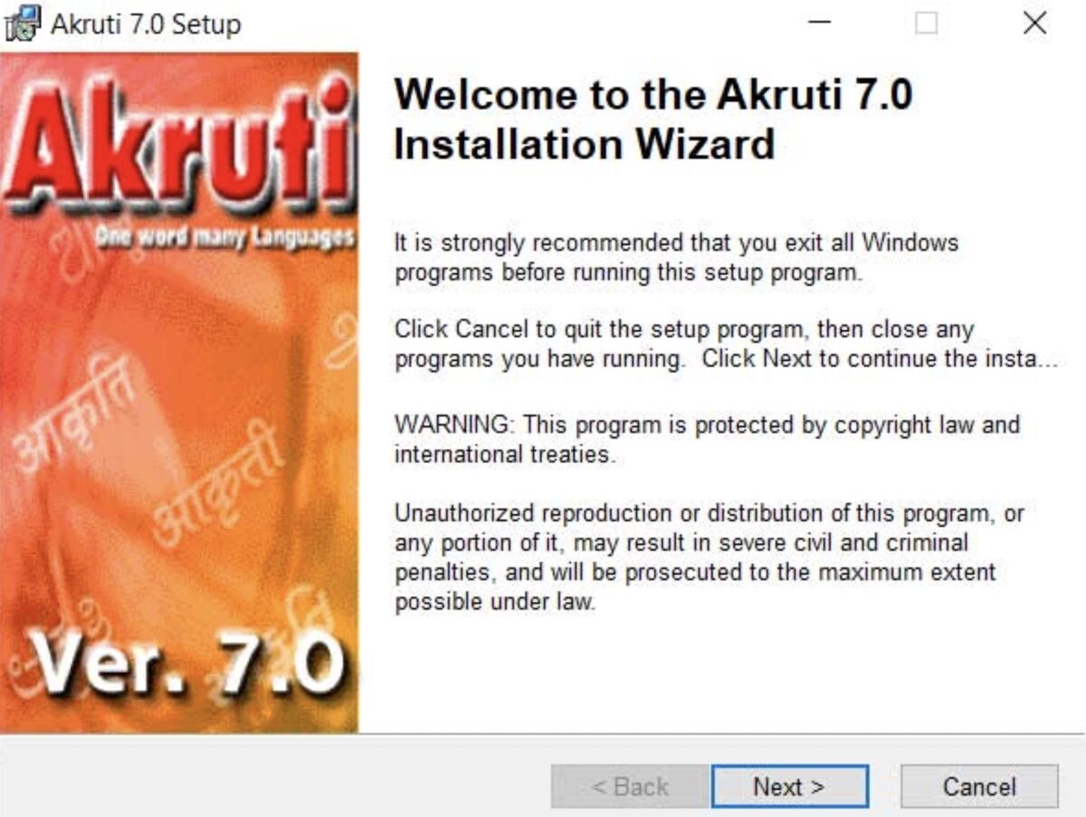 Akruti 7.0 Software Download Fee For Windows 10